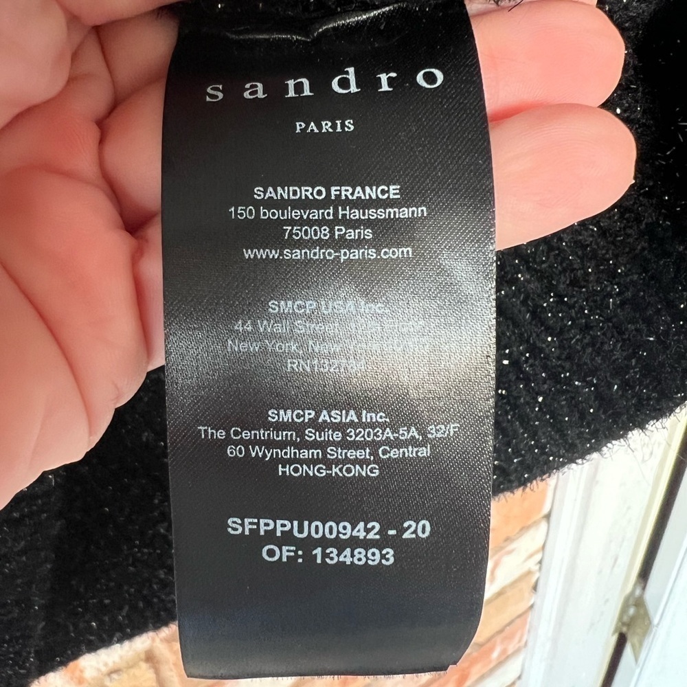 Sandro Paris Metallic Shimmer Steven knit crop top - Picture 6 of 10